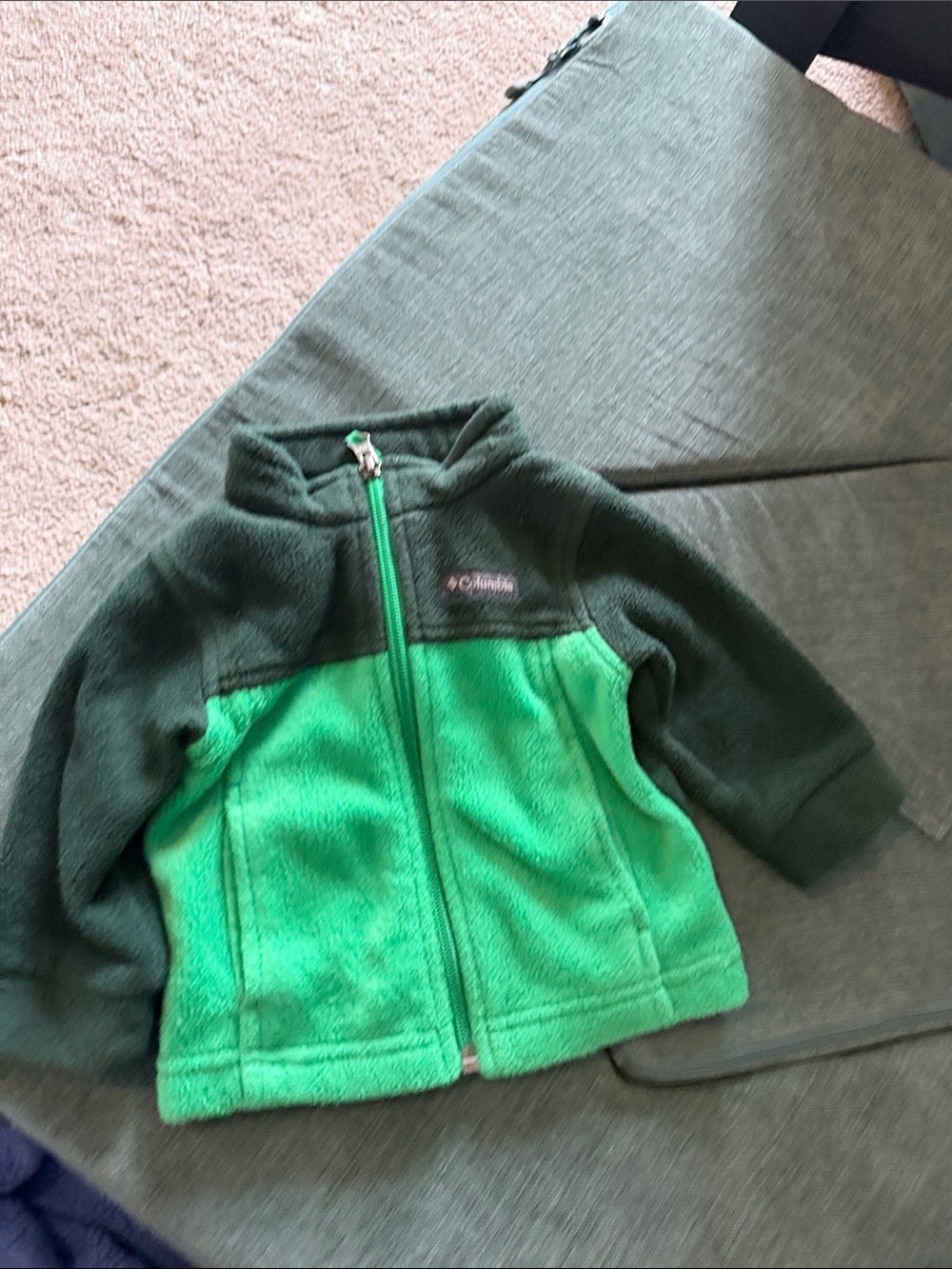 Columbia Kids Green Two-Tone Fleece Jacket